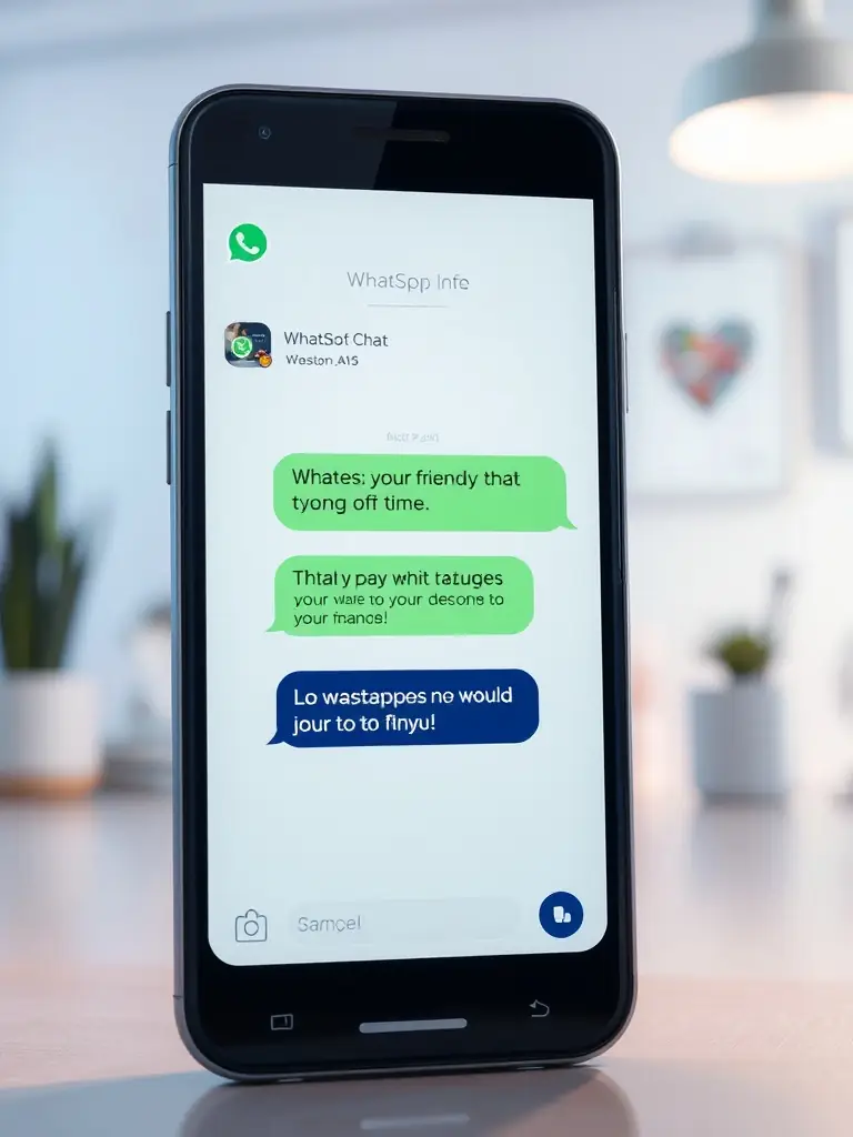 A close-up shot of the WhatsApp interface on a smartphone, showcasing RESPONDIFY's chatbot seamlessly integrated into a conversation, assisting a customer with a query.